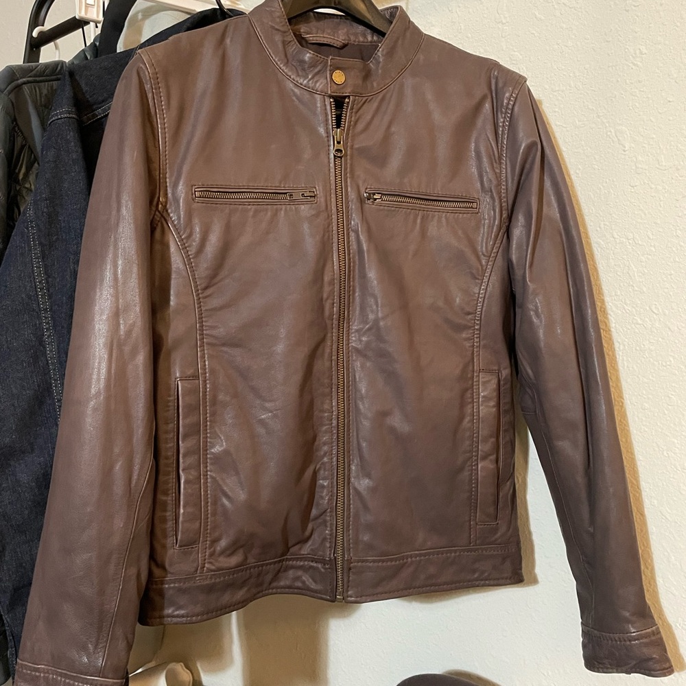 Black Rivet Leather Jacket Gem